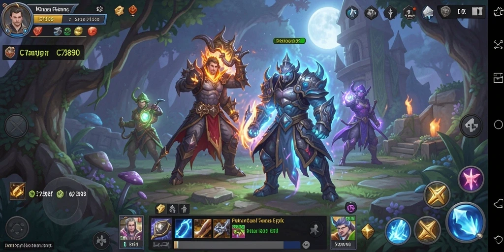 Tampilan gameplay C7890 dengan pertarungan RPG yang mendebarkan.