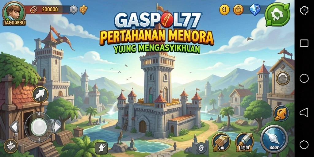 Tampilan gameplay seru dari GASPOL77 dalam genre Tower Defense.