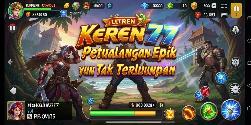 Tampilan layar permainan KEREN77 menampilkan aksi petualangan yang mendebarkan.