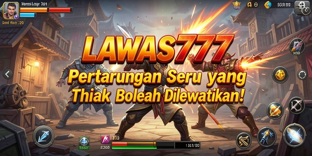 Tampilan gameplay seru dalam LAWAS777 yang menegangkan saat pertarungan.