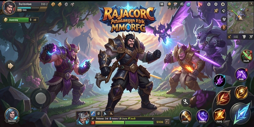 Tampilan menakjubkan dari gameplay dalam RAJACORC yang memukau.