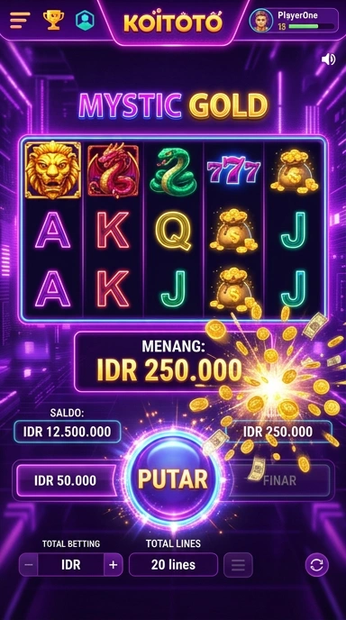 Tampilan antarmuka pengguna koitoto yang intuitif dan menarik.